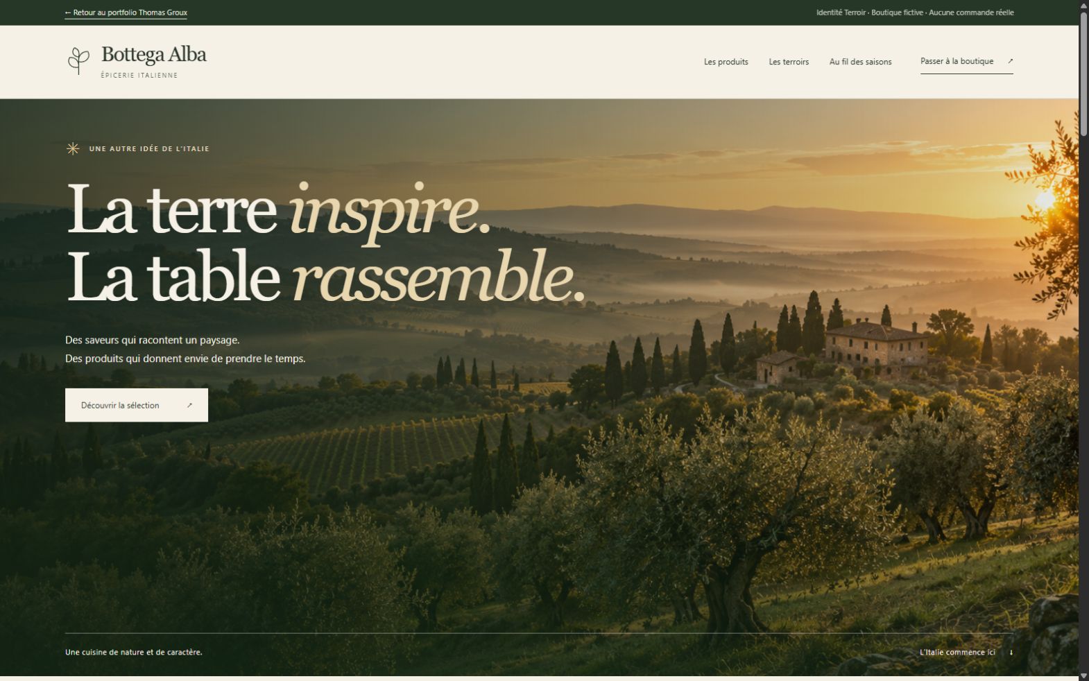 Capture de Bottega Alba — Nature & terroir
